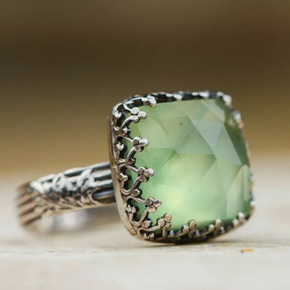 925 Sterling Silver Plated Moonstone Ring